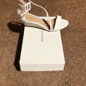 White Women's Wedge Sandals